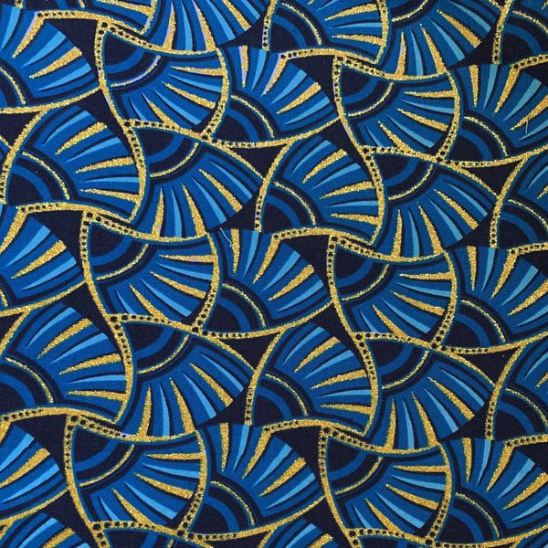 Catalogue de tissus | BabyloveinParis | Baby love in Paris | Motif WAX éventail