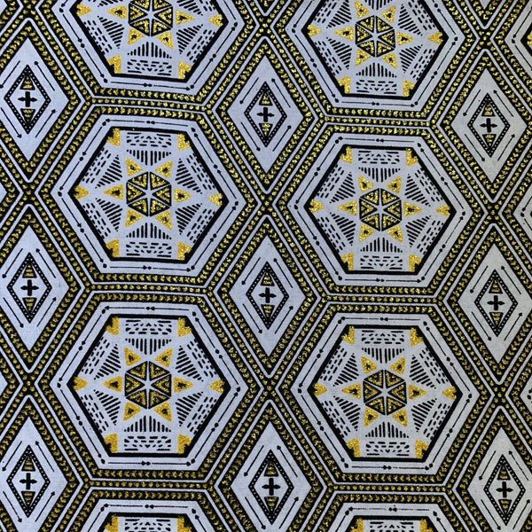 Catalogue de tissus | BabyloveinParis | Baby love in Paris | Motif WAX hexagone